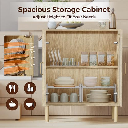 Sideboard Buffet Cabinet with Storage, Small Boho Entryway Credenza, view 4