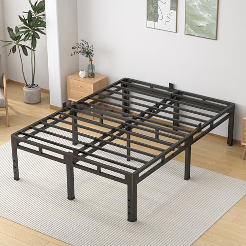 2-in-1 King Size Metal Platform Bed Frame, 20 Inch Heavy Duty Bed Base, view 2