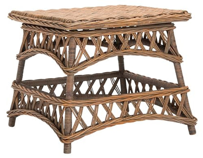 SAFAVIEH Home Collection Sora Natural Wicker Accent Table