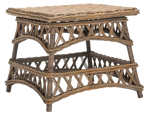 SAFAVIEH Home Collection Sora Natural Wicker Accent Table