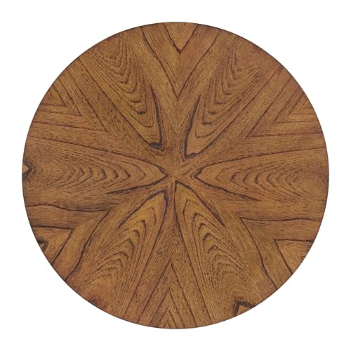 Retro Modern Solid Grain Side Table in Nutmeg and Espresso for Living Room, view 6