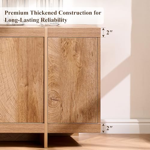 Modern 70" TV Stand Media Console for 80" TVs,Large Concealed Storage, view 7