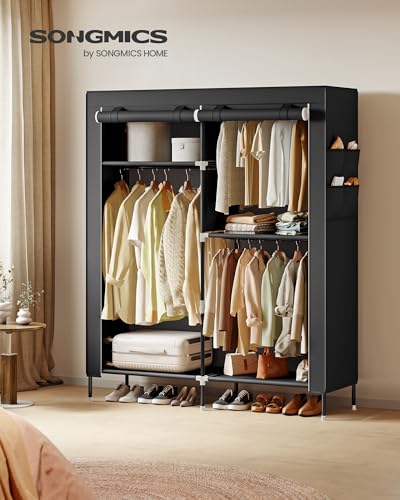 Portable Closet, Fabric Wardrobe, Clothes Rack with Shelves, view 4
