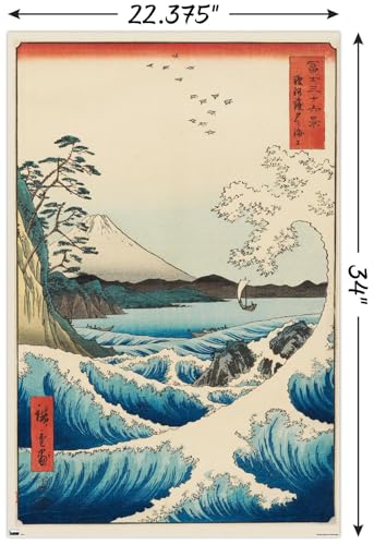Hiroshige - The Sea at Satta Wall Poster, 22.375" x 34", Unframed Version