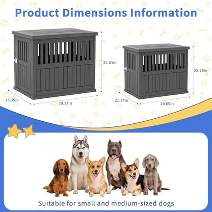 Dog Crate Furniture Lockable Dog Kennel Indoor Dog Crate Heavy Duty Decorative, view 6