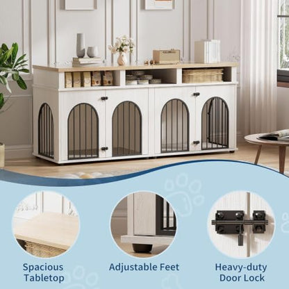 Double Dog Crate Furniture 71", view 6