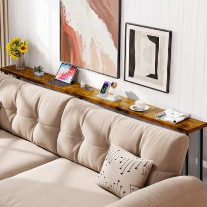78" Sofa Table with Built-in Power Strip (2 AC Outlets & 2 USB Ports) – 4.9ft, view 3
