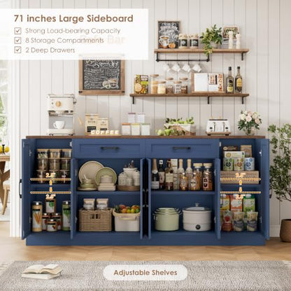 71” Large Buffet Cabinet with Storage, Sideboard Cabinet, view 7