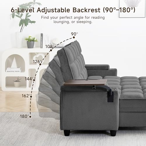 70.9" Chaise Lounge Chair Indoor, Oversized Boucle Upholstered Sofa Bed, view 7
