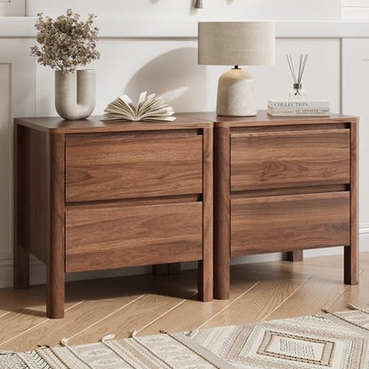 Walnut 3-Piece Bedroom Set, 6-Drawer Dresser & 2-Drawer Nightstands, view 6