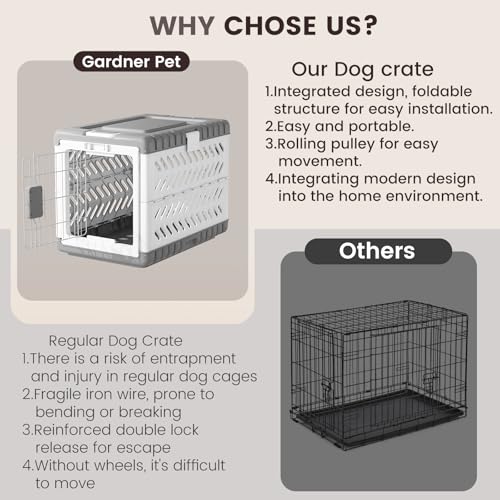 Collapsible Dog Crate for Medium/Small Dogs, view 7