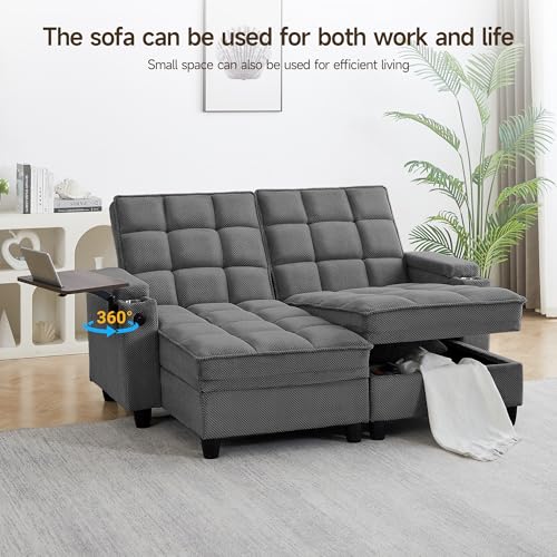 70.9" Chaise Lounge Chair Indoor, Oversized Boucle Upholstered Sofa Bed, view 7