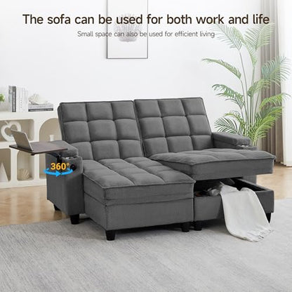 70.9" Chaise Lounge Chair Indoor, Oversized Boucle Upholstered Sofa Bed, view 4