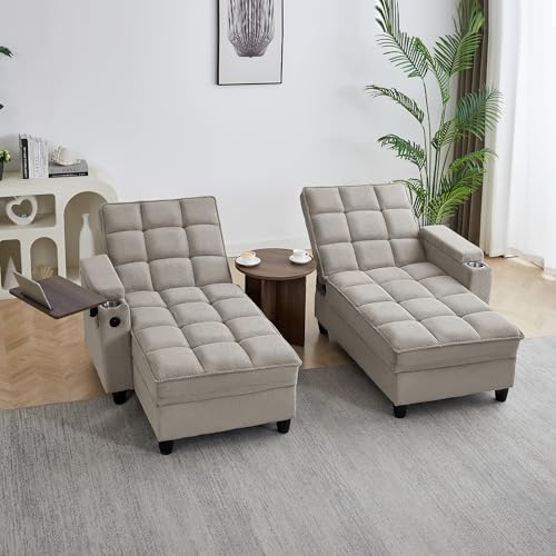 70.9" Chaise Lounge Chair Indoor, Oversized Boucle Upholstered Sofa Bed, view 5