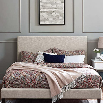 Claire Linen Fabric Upholstered King and California King Headboard in Beige, view 3