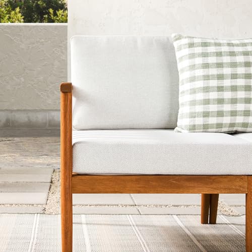 Dekian Modern 3-Piece Spindle-Side Solid Acacia Patio Sectional, Brown