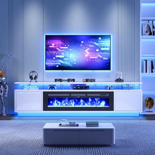 90" Fireplace TV Stand for Living Room, view 7