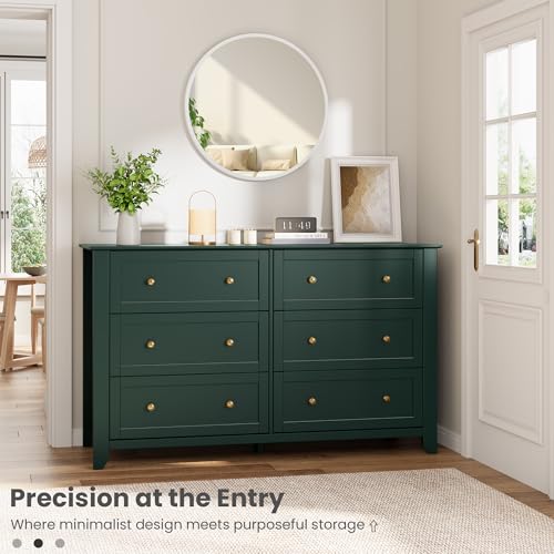 6 Drawer Dresser for Bedroom, view 4
