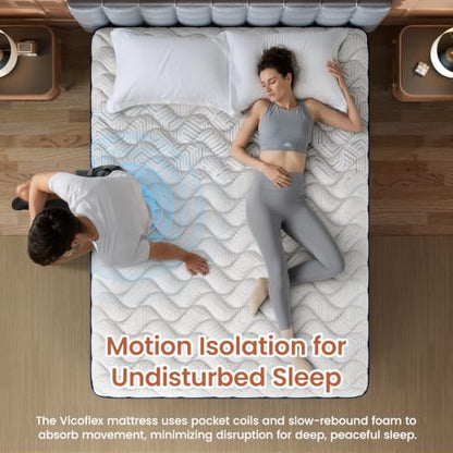 14 inch Medium Firm Queen Mattress Extra Back Support, 365 Nights Trial, view 6