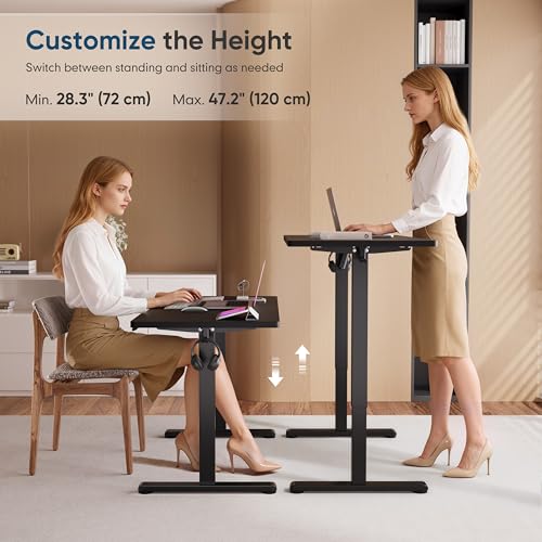 48" x24“ Electric Height Adjustable Standing Desk,Black, view 6