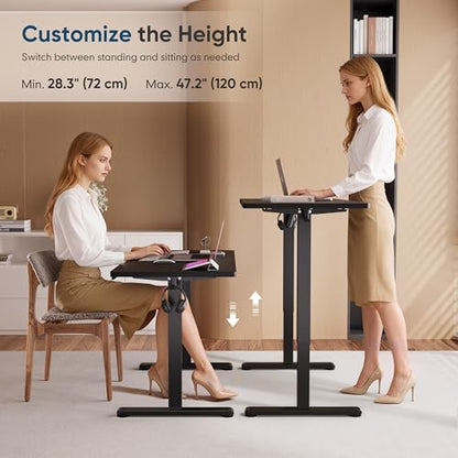 48" x24“ Electric Height Adjustable Standing Desk,Black, view 6