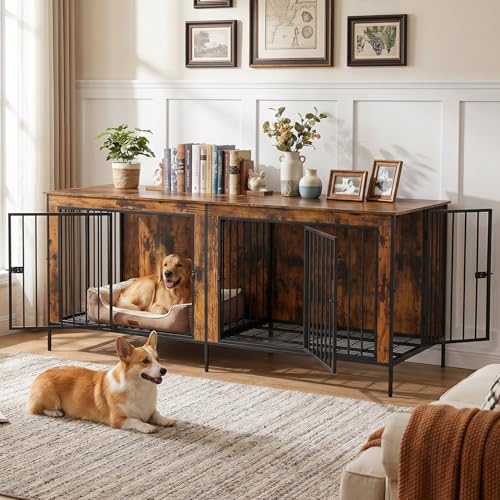 78.7" Extra Large Dog Crate Furniture for 2 Small/Medium/Large, view 4