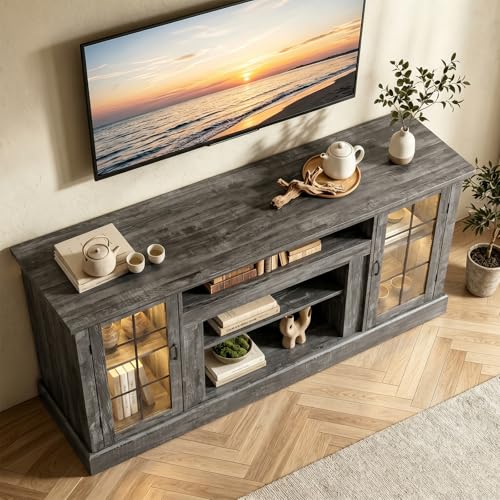 MXV 70" Farmhouse TV Stand for 80 Inch TV, view 8