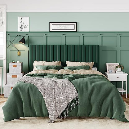 Queen Velvet Platform Bed with Tufted Headboard, view 4