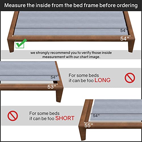 0.75-Inch Standard Mattress Support Wooden Bunkie Board/Slats with Cover, Full, Grey