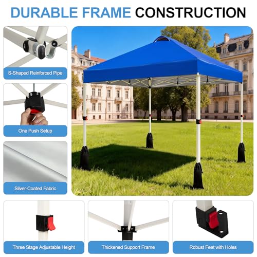 10x10 Pop Up Canopy Tent, 1-Button Push Setup Canopy Tent, view 5