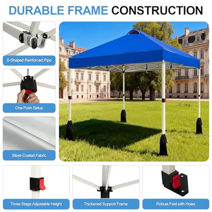 10x10 Pop Up Canopy Tent, 1-Button Push Setup Canopy Tent, view 5