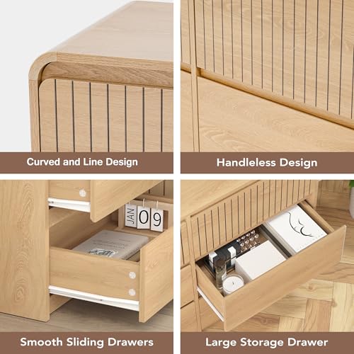 Modern 6 Drawer Dresser for Bedroom, 48" Large Wide Chest of Drawers, view 4