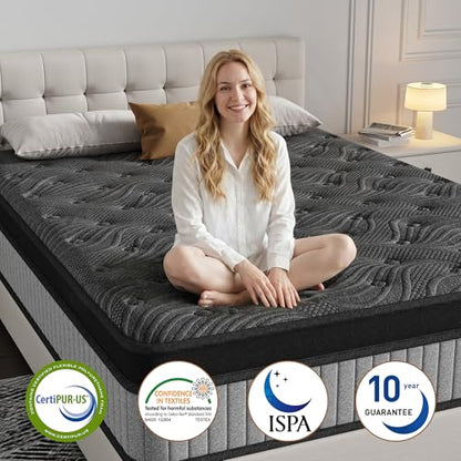 King Size 12 Inch Hybrid Mattress in a Box, view 4