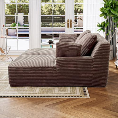 Boneless Sofa Bed in Brown, Cloud Sofas for Living Room, view 8