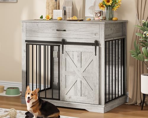 38" Farmhouse Dog Crate Furniture for Small & Medium Dogs, view 8
