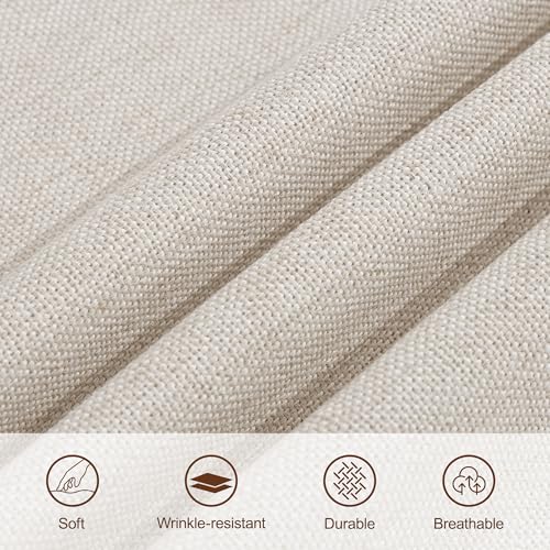 24" Square Fabric Storage Ottoman with Wooden Tray Top, Modern Tufted Button Upholstered Footstool Coffee Table, Multifunctional Small Storage Ottoman for Living Room Bedroom, Beige