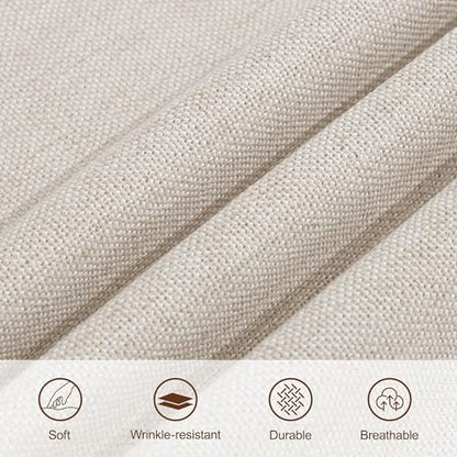 24" Square Fabric Storage Ottoman with Wooden Tray Top, Modern Tufted Button Upholstered Footstool Coffee Table, Multifunctional Small Storage Ottoman for Living Room Bedroom, Beige