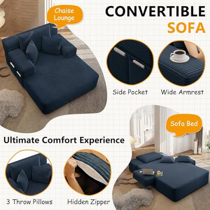 60 Inch Oversized Chaise Lounge Chair Indoor, view 5