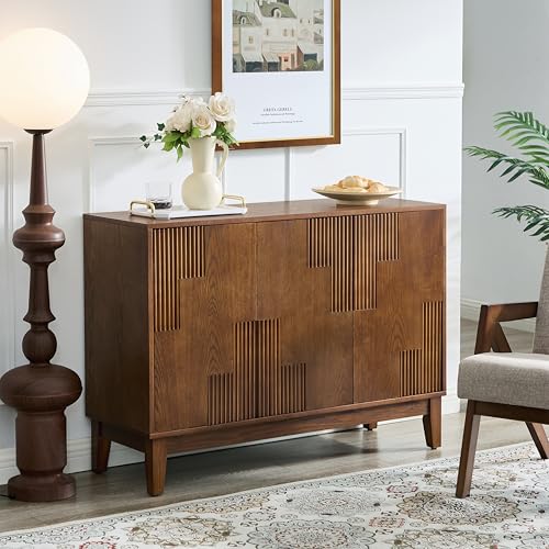 44" Mid-Century Modern Wood Sideboard Buffet Cabinet, view 4