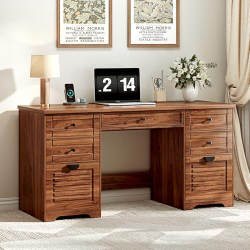 59" Home Office Desks, Executive Desk, view 2
