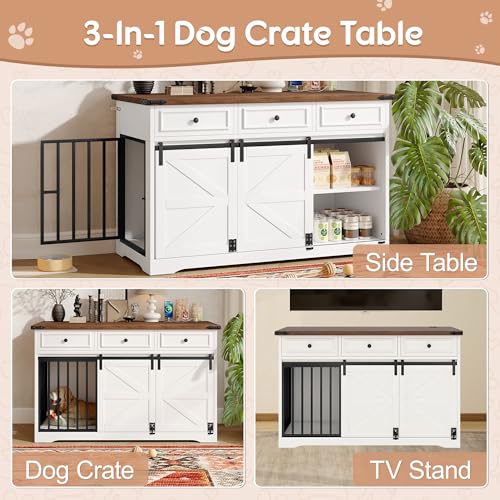 55.1" Furniture Dog Crate Large Dog, view 5