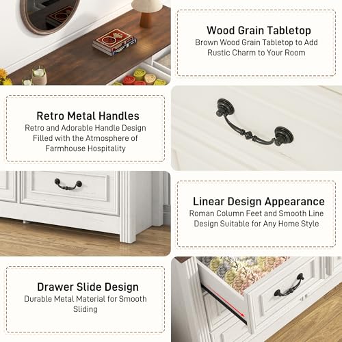 Farmhouse 12 Drawer Dresser for Bedroom, view 7