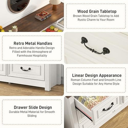 Farmhouse 12 Drawer Dresser for Bedroom, view 7