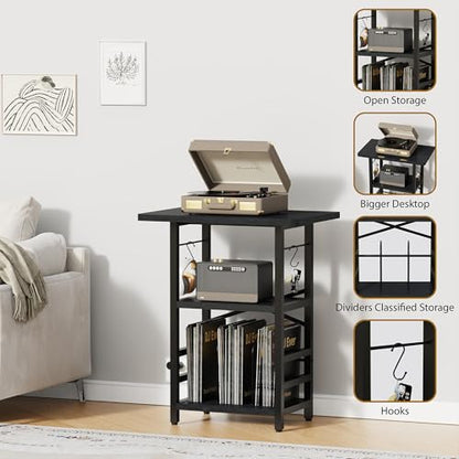 Record Player Stand with Extended Desktop, view 5