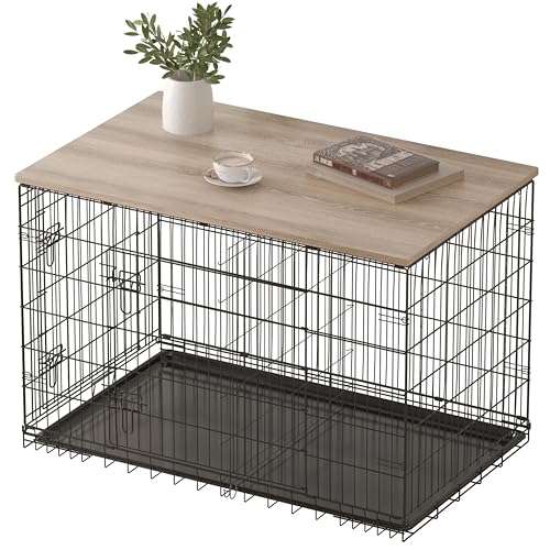 Dog Crate Topper Wood Countertop(Grey, for 48 inch Crate), view 2
