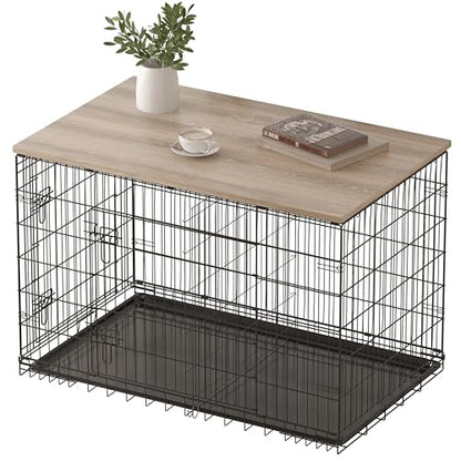 Dog Crate Topper Wood Countertop(Grey, for 48 inch Crate), view 2