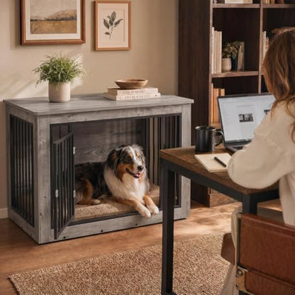 38" Furniture-Style Wooden Dog Crate End Table, view 8