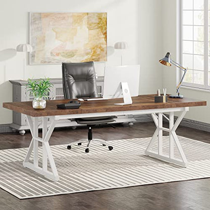 70.8-Inch Executive Desk, Large Computer Office Desk Workstation, view 2