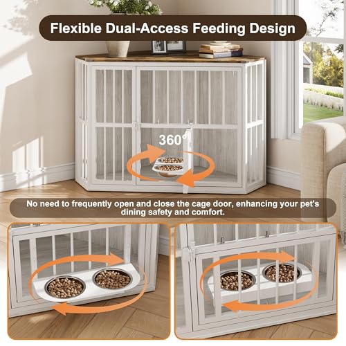 Corner Dog Cage Cabinet, Iron Frame, Pet Kennel Cabinet, view 6