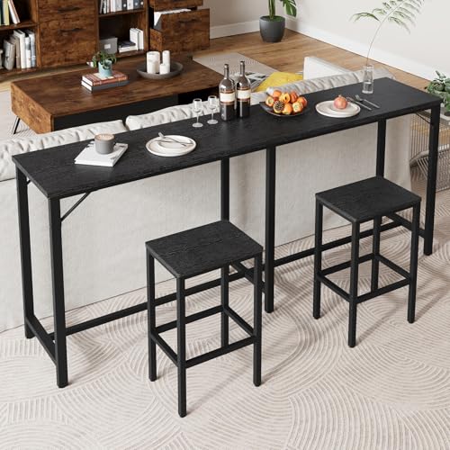 70.9" Bar Table and Chairs Set, Dining Table and Chair Sets, view 3